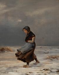 German/Austrian, 19th Century — Winter Outings (a pair of works)