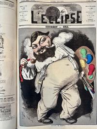 L'Eclipse Satirical Weekly Journal Bound in 3 Folios, Illustrations by Andre Gill