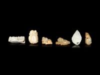 Six Chinese Hardstone Carvings