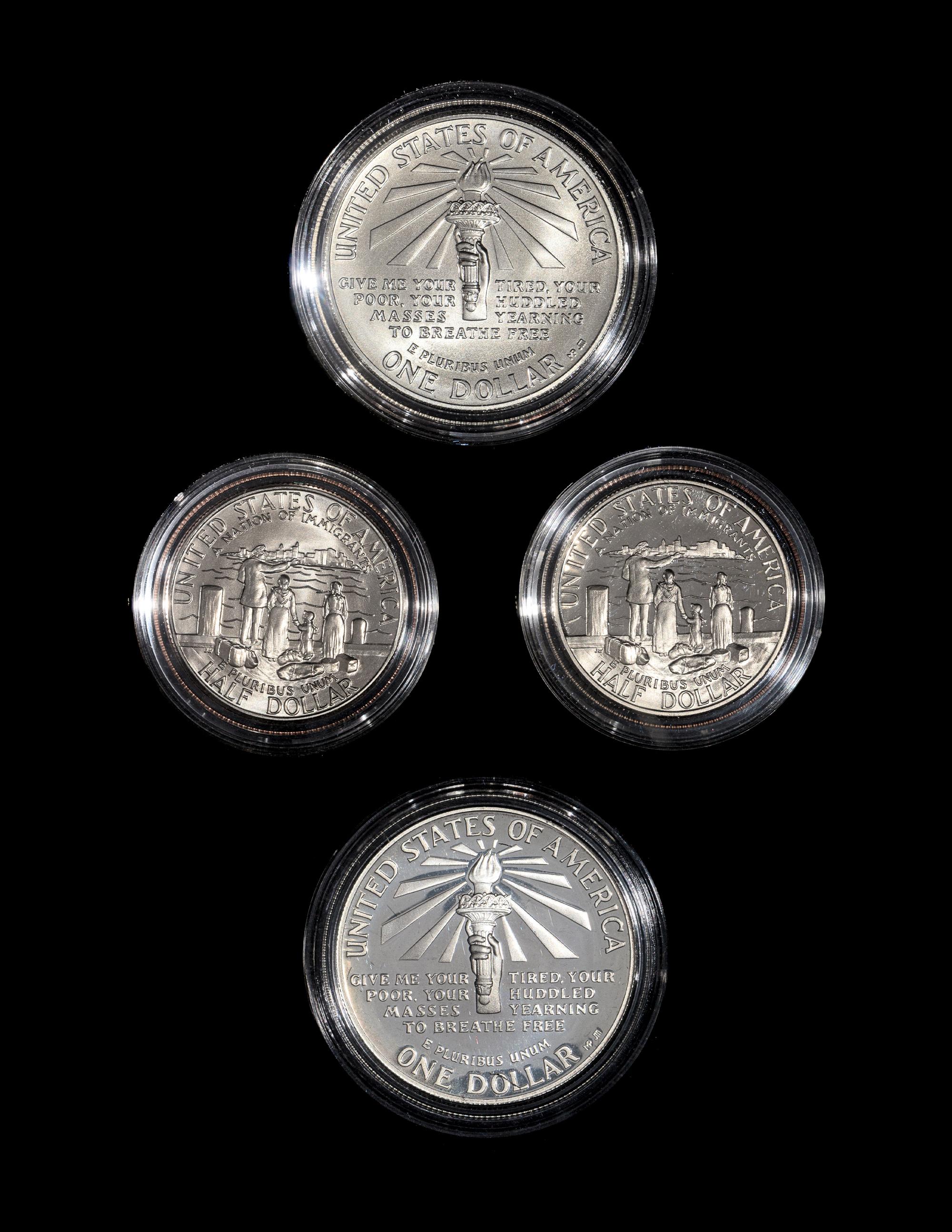 *A Group of Two United States 1986 Ellis Island Commemotative Two-Coin Sets