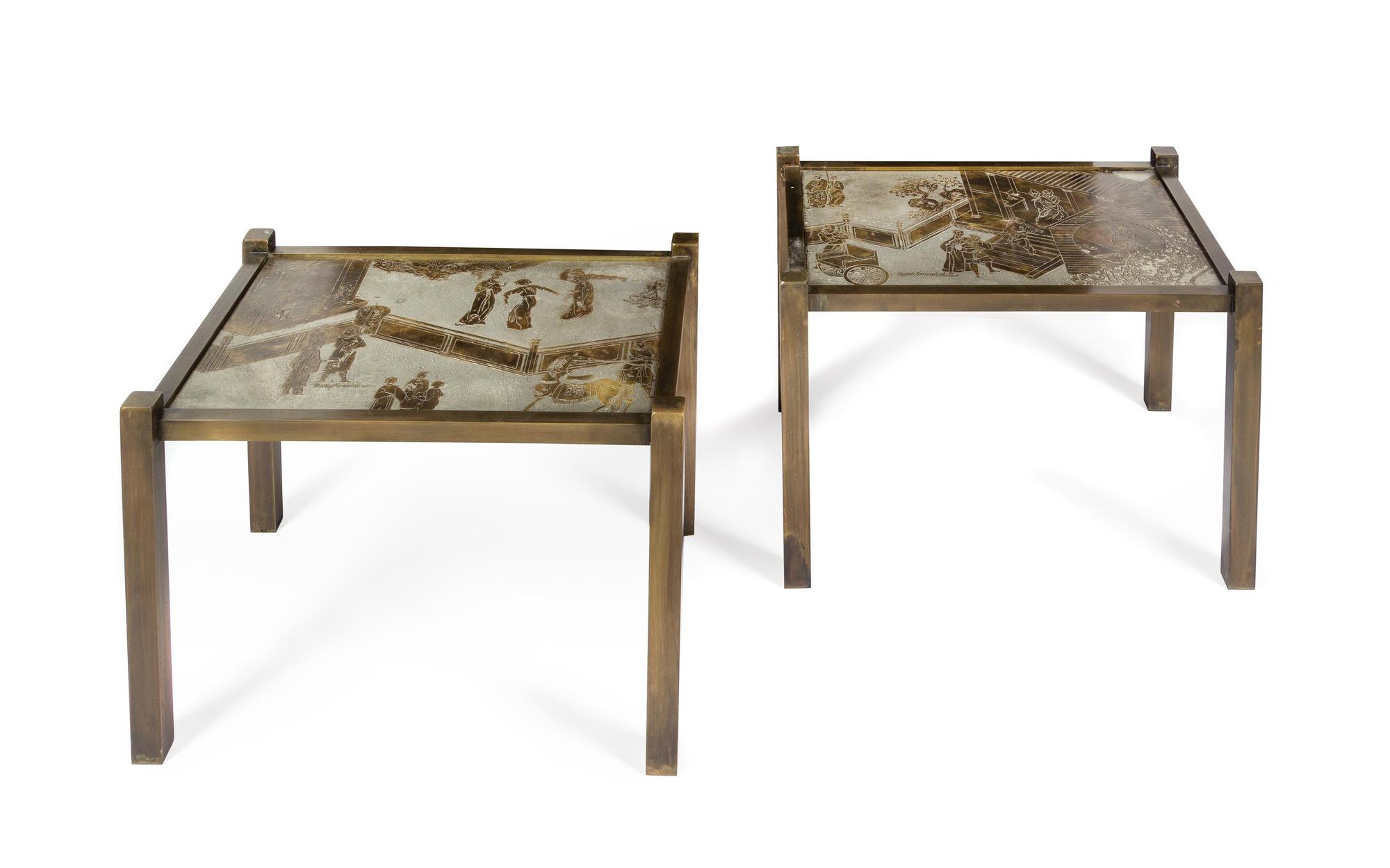 Pair of Diptych Side Tables
