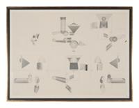 R.J. Cox, (20th century), Drawing II for 3-D Piece, c. 1970