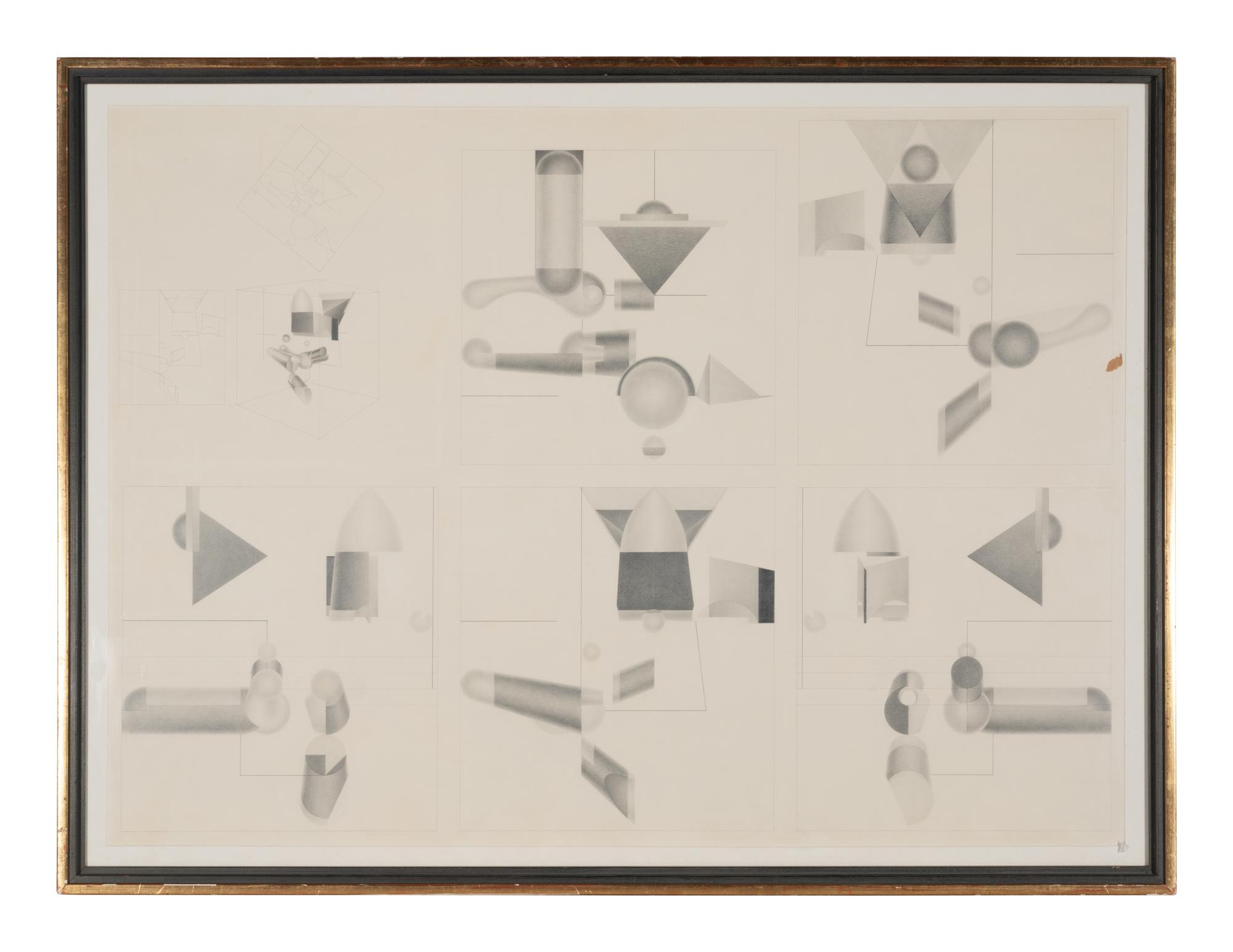 R.J. Cox, (20th century), Drawing II for 3-D Piece, c. 1970
