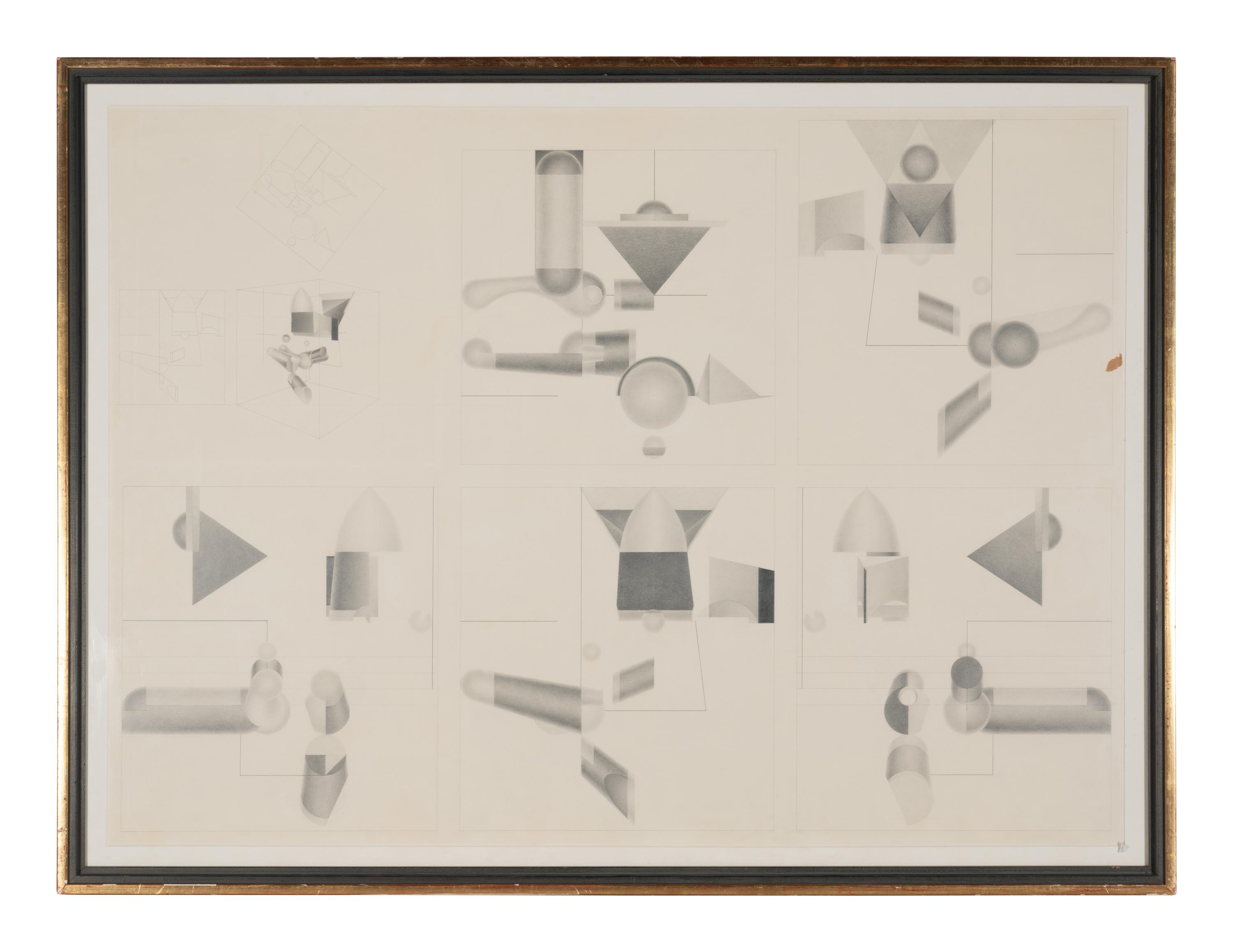 R.J. Cox, (20th century), Drawing II for 3-D Piece, c. 1970