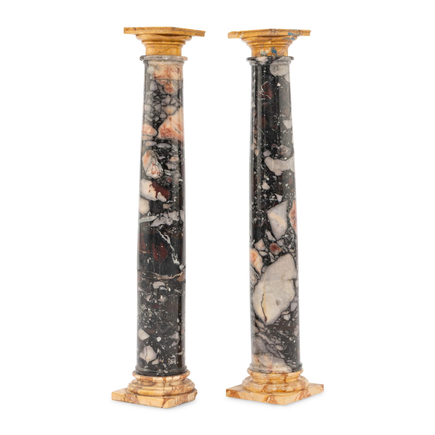 A Pair of Italian Marble Models of Columns