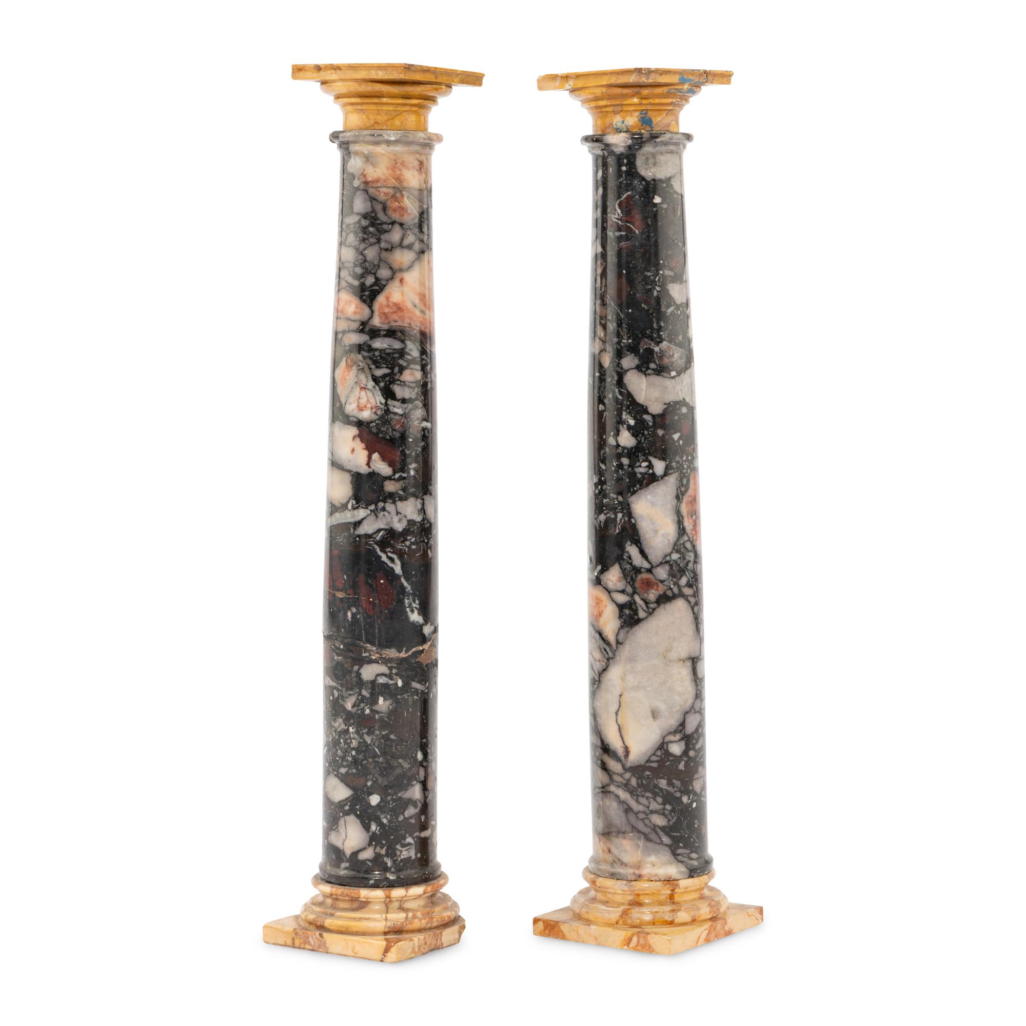 A Pair of Italian Marble Models of Columns