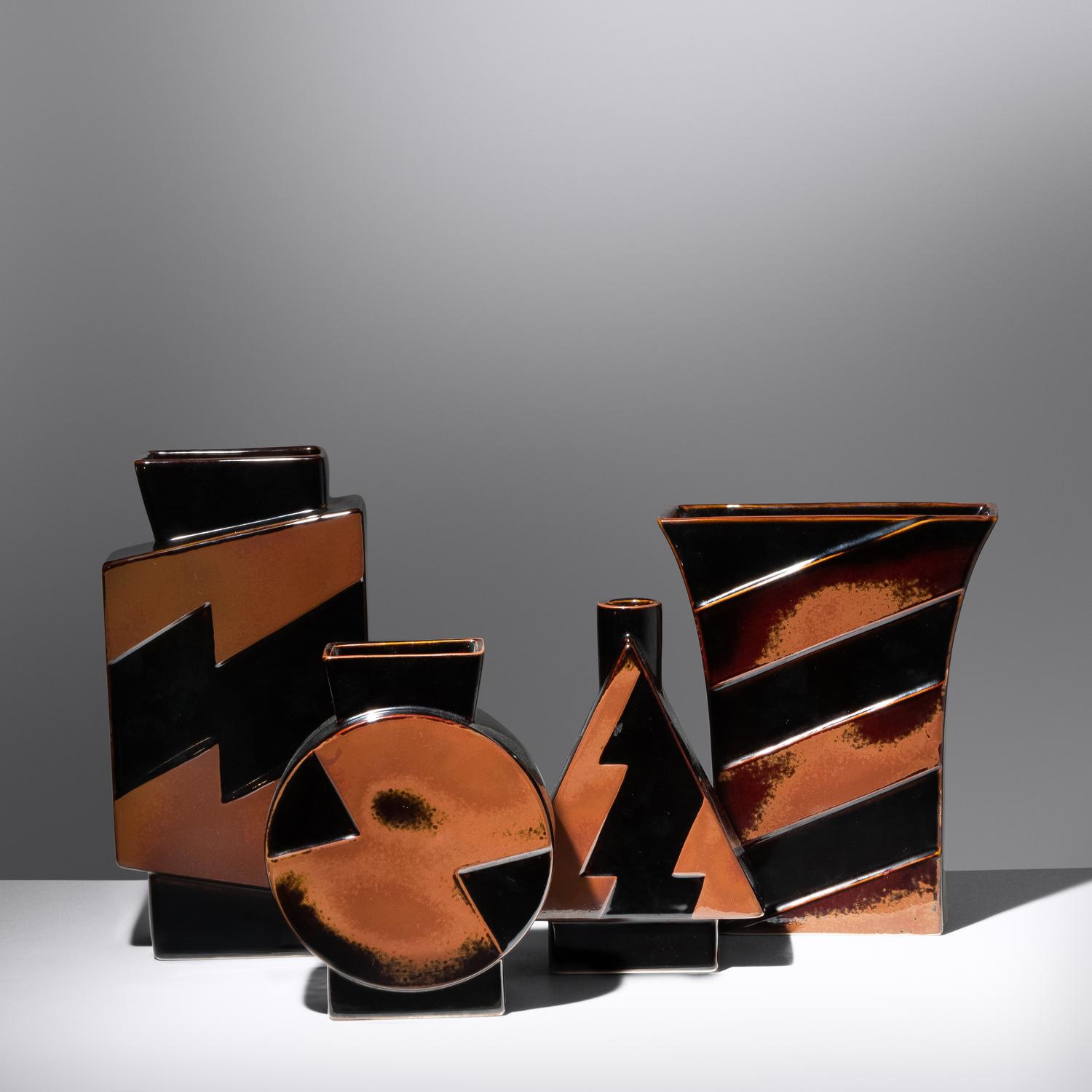 Collection of Four Vessels from the Flash Series Gustavsberg, Sweden
