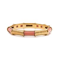 YELLOW GOLD AND CORAL BANGLE BRACELET