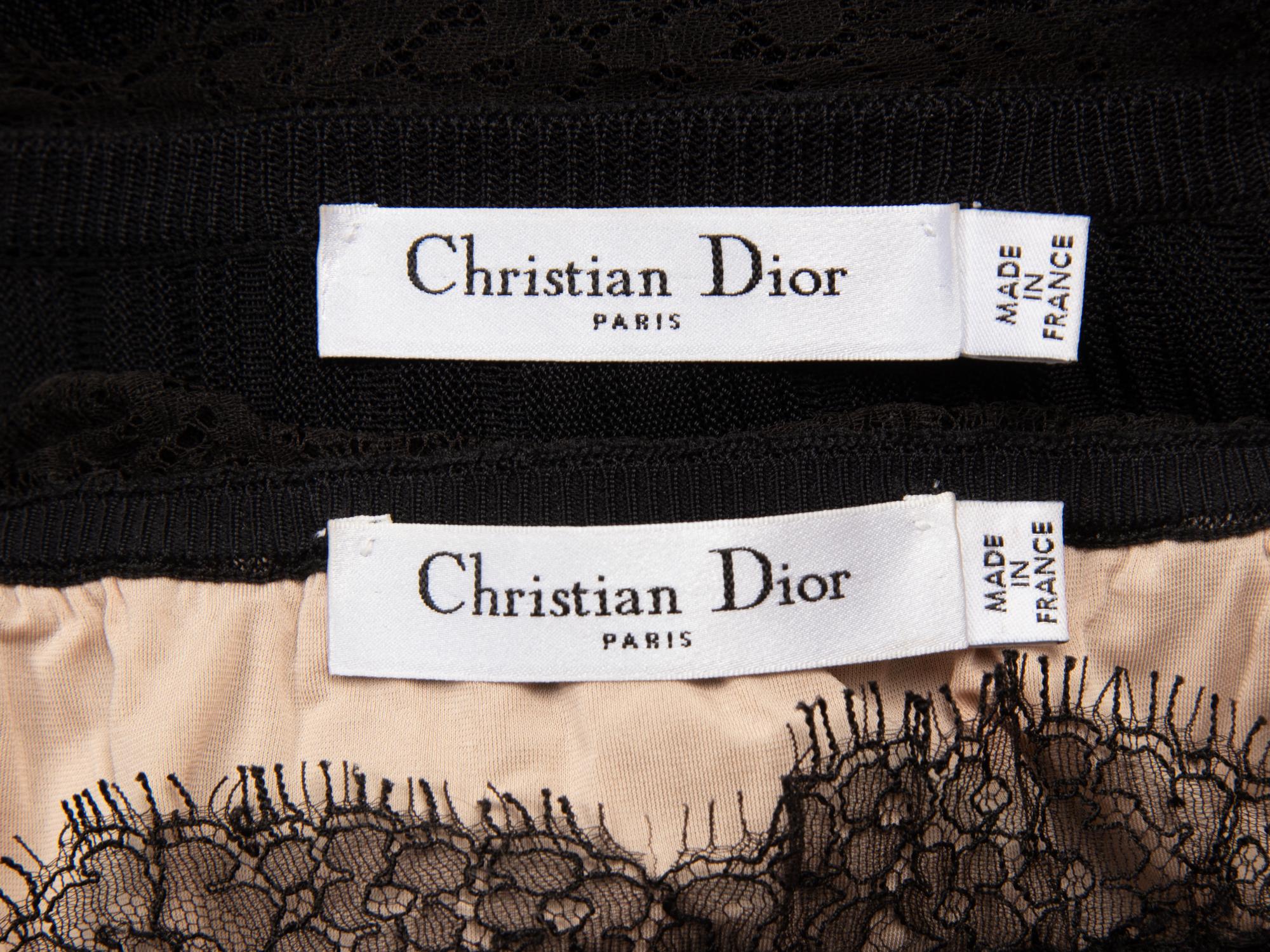 Christian Dior by John Galliano , Lace-Trim Knit Dress & Cardigan