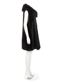 J. Mendel Mink Fur Sleeveless Tunic with Raccoon Fur Collar