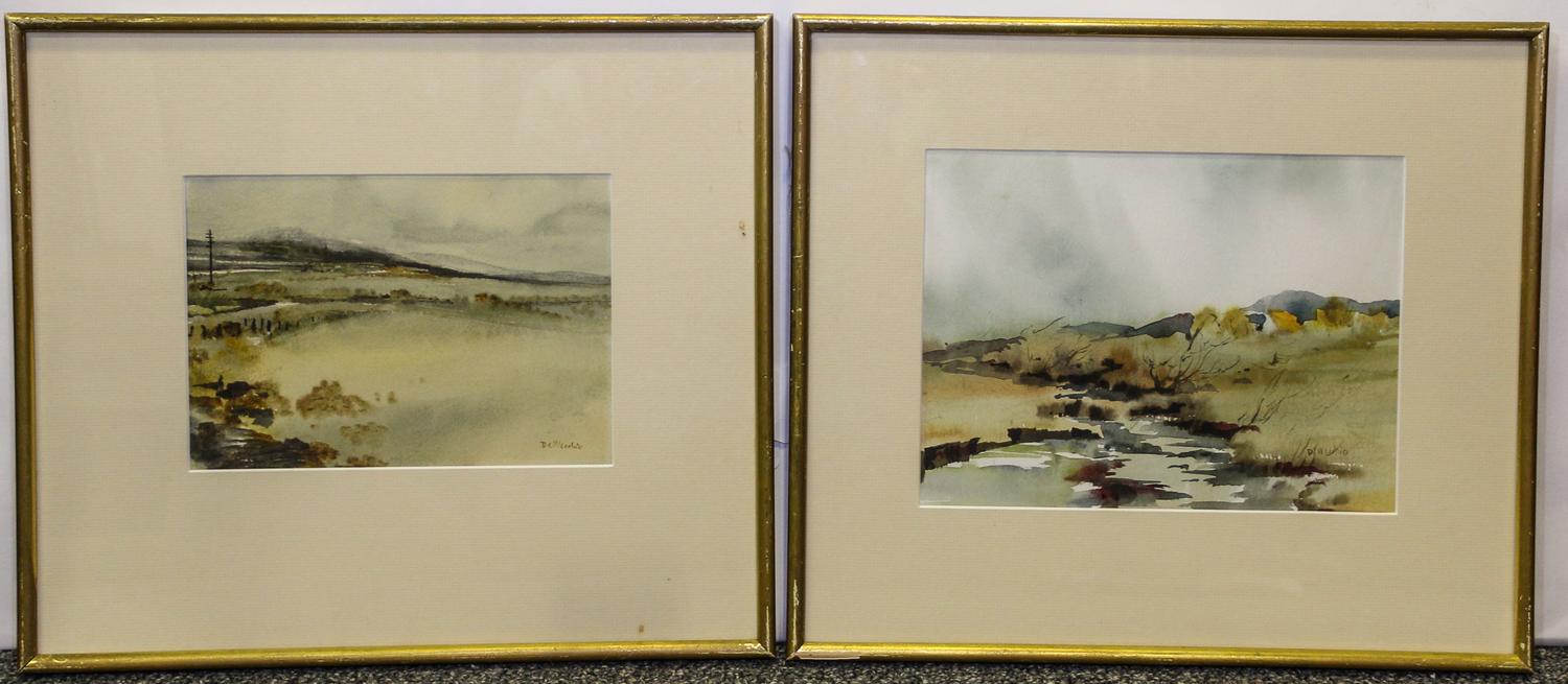 Phyllis del Vecchio, (American, 20th century), Landscapes (a pair of works)