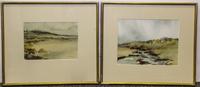 Phyllis del Vecchio, (American, 20th century), Landscapes (a pair of works)