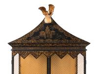 A Tole Chinoiserie-Decorated Hanging Cabinet