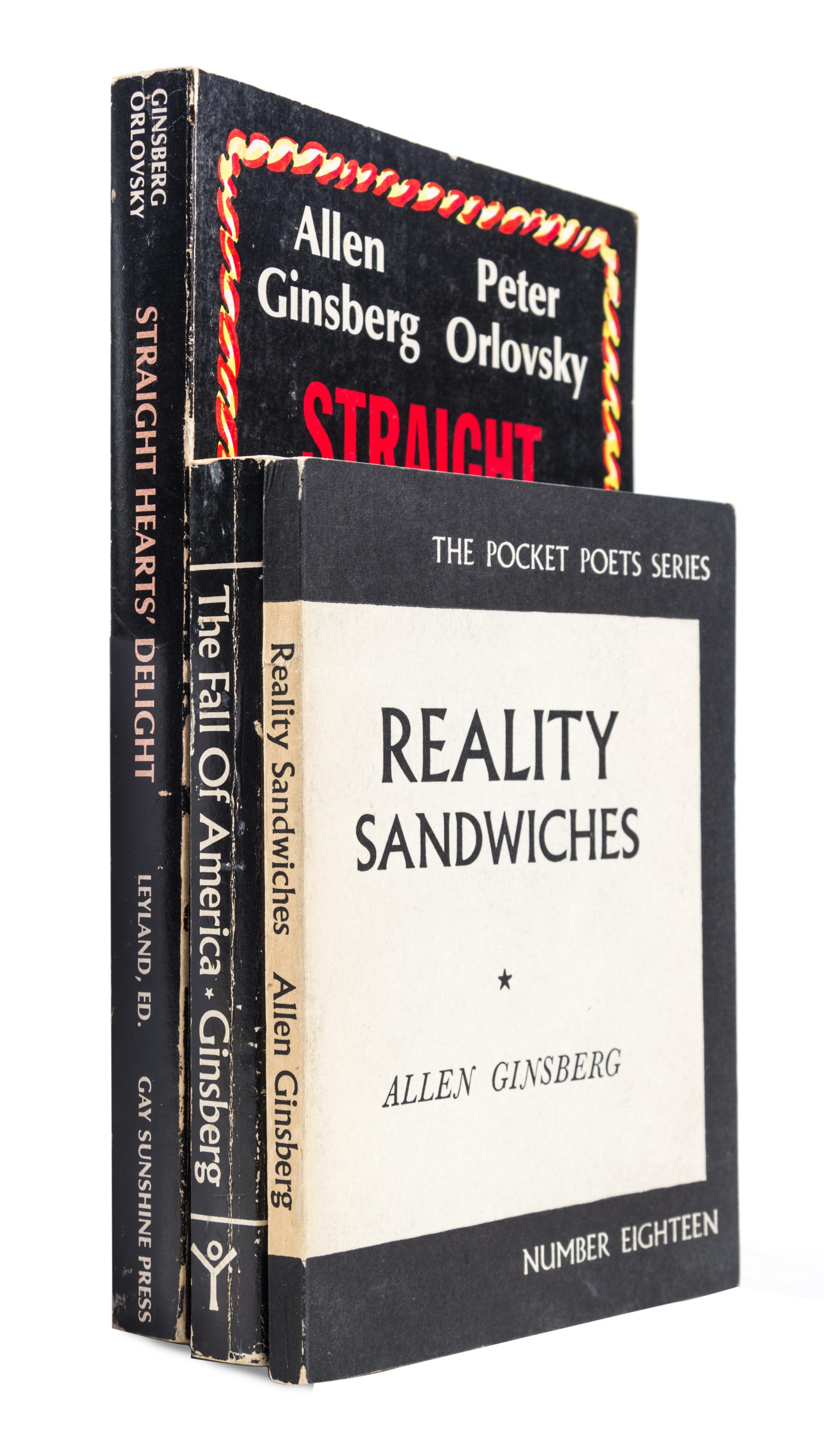 GINSBERG, ALLEN. Three books by Ginsberg, all signed, two annotated.