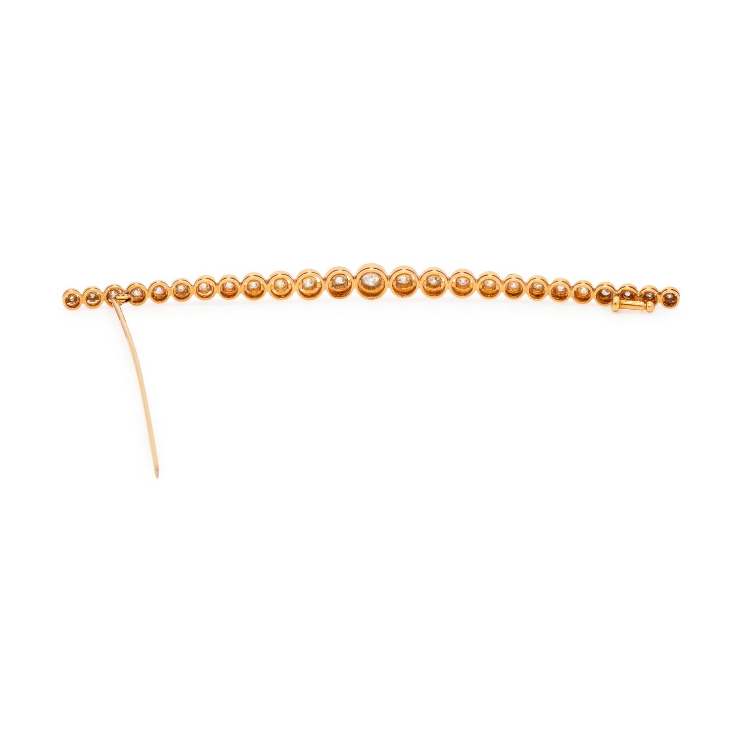 DIAMOND BAR BROOCH