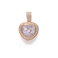 SONIA B., KUNZITE AND DIAMOND PENDANT