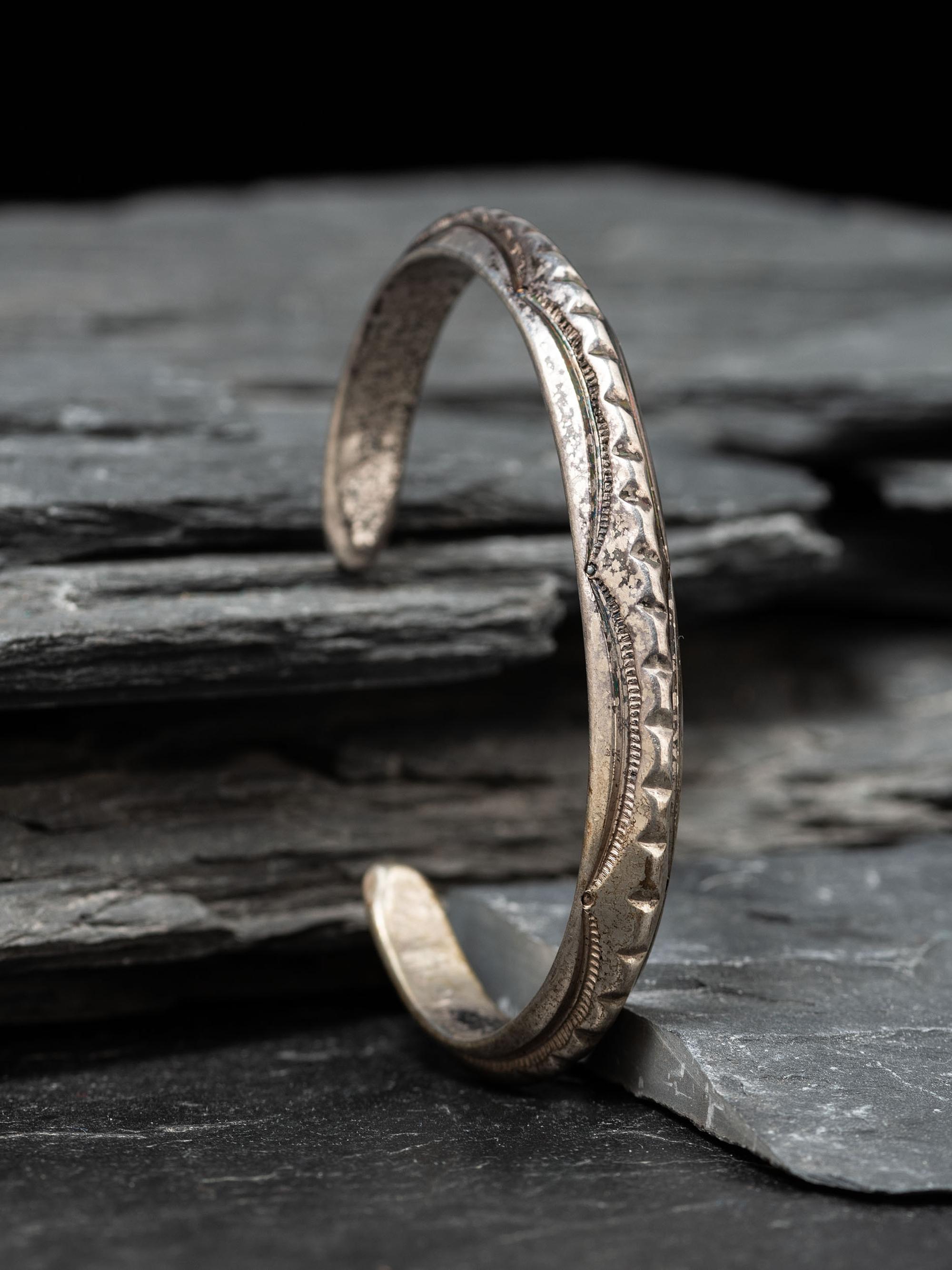 Navajo Slender Ingot Carinated Cuff Bracelets, Collected by Hoffman Birney (1891-1958)