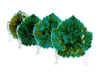 22 Glazed Ceramic Leaf-form Plates — 20TH CENTURY