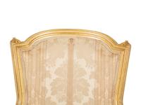 A Louis XV Style Painted and Giltwood Bergère