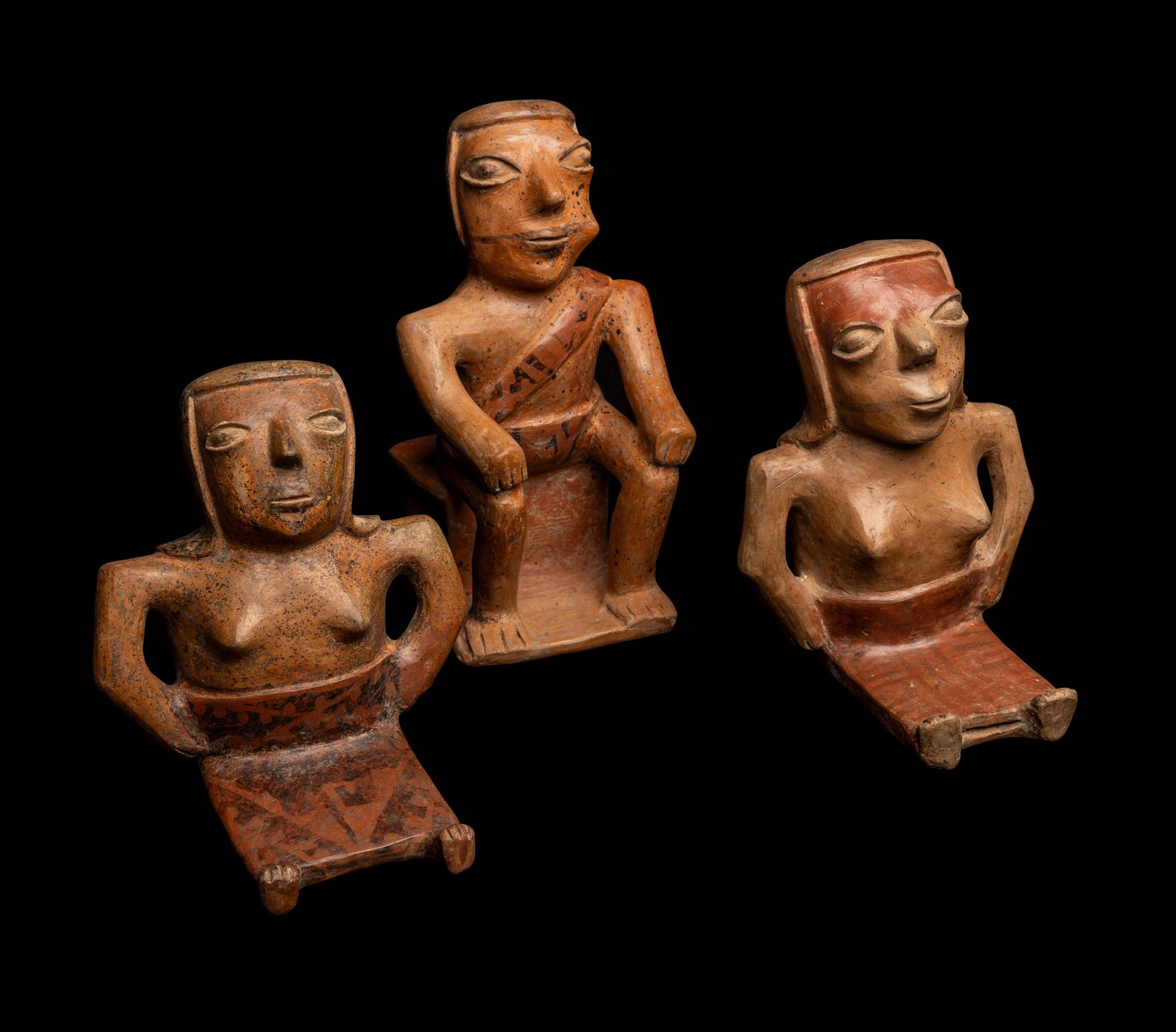 Three Narino Coqueros Figures