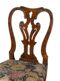 A Pair of George II Carved Mahogany Side Chairs