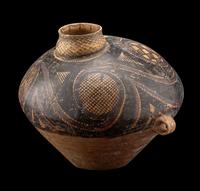 A Chinese Painted Pottery Handled Jar