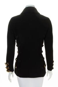 A Gianni Versace Black Bondage Jacket, Size 42.