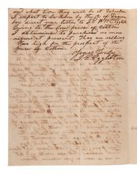 [ENSLAVEMENT]. Letter concerning the conveyance, insuring, and sale of slaves. Richmond, [VA], 1848.