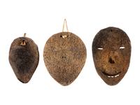 Group of Eskimo Whale Bone Masks