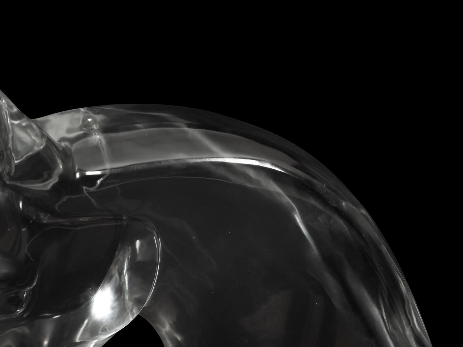 A Lalique Tête de Cheval Sculpture