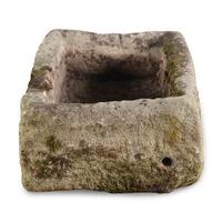 An English Carved Limestone Garden Trough
