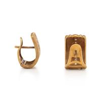 DIAMOND AND YELLOW GOLD HOOP EARRINGS