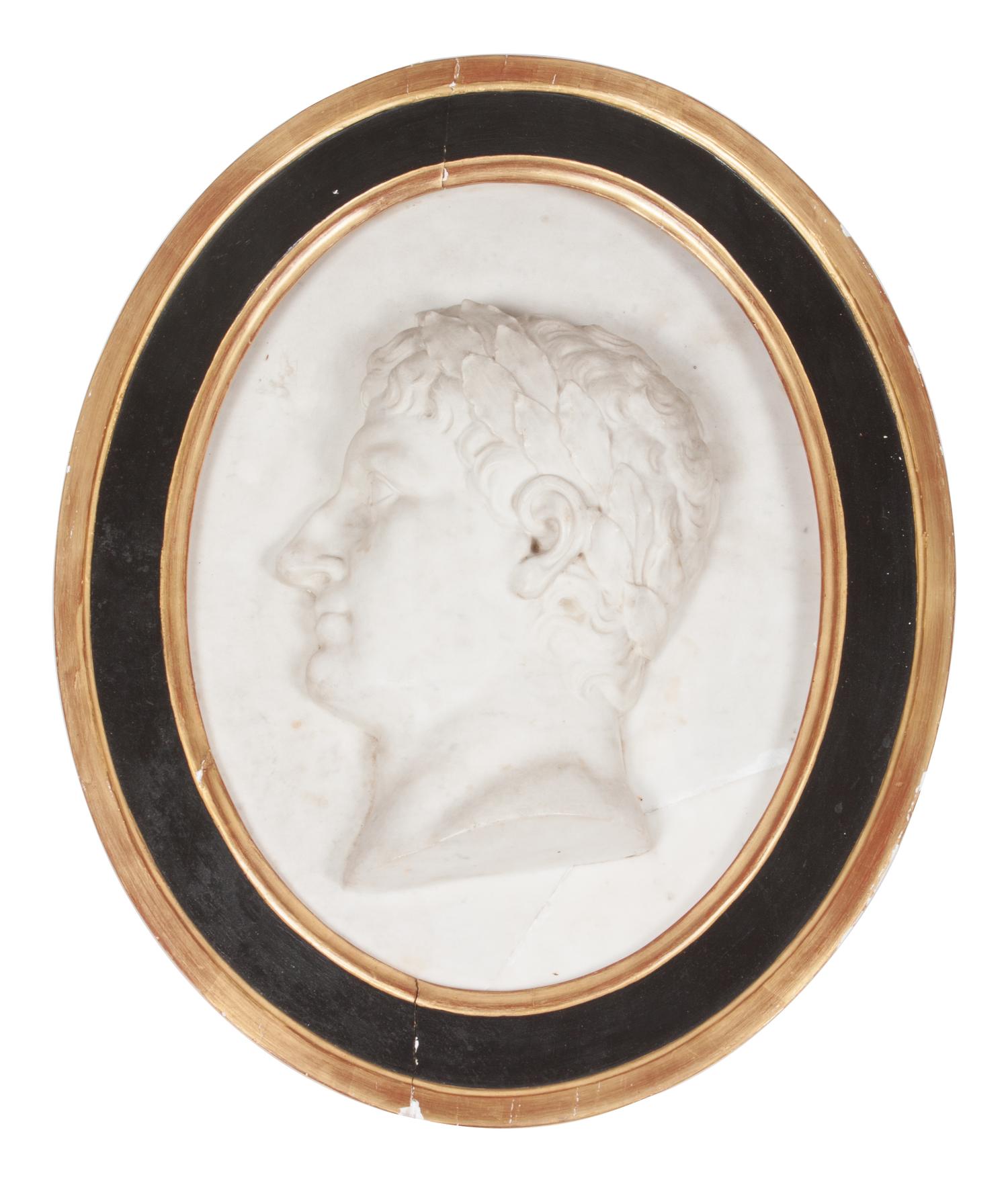 An Italian Marble Plaque Height 19 inches.