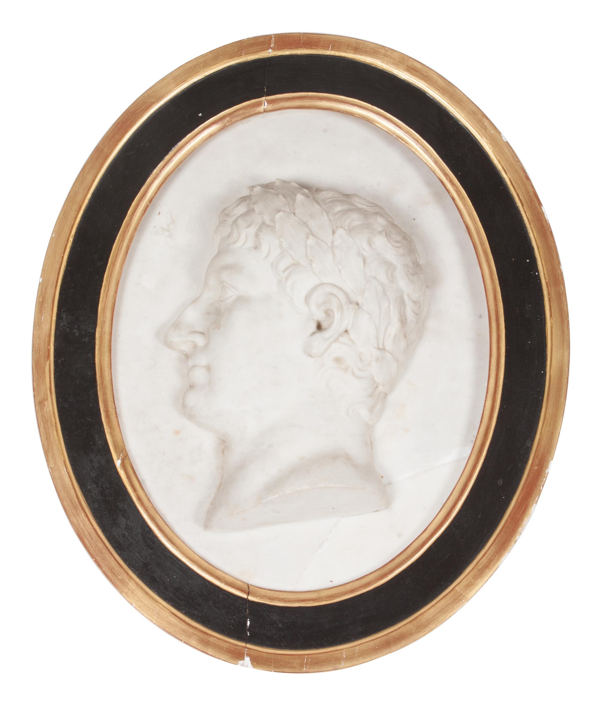 An Italian Marble Plaque Height 19 inches.
