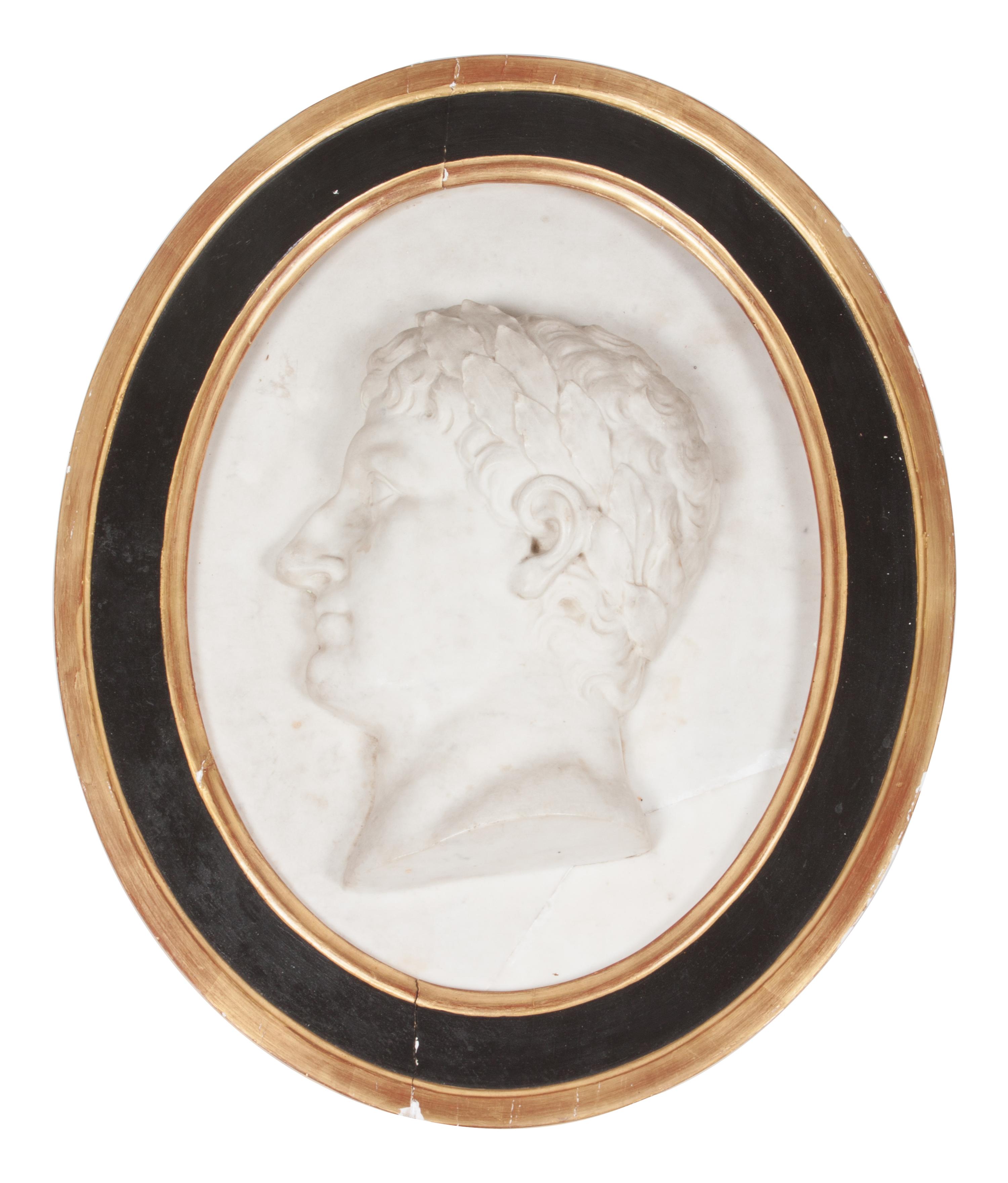 An Italian Marble Plaque Height 19 inches.
