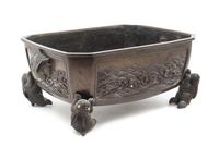 A Japanese Bronze Jardiniere Width 13 1/4 inches. — 19TH CENTURY