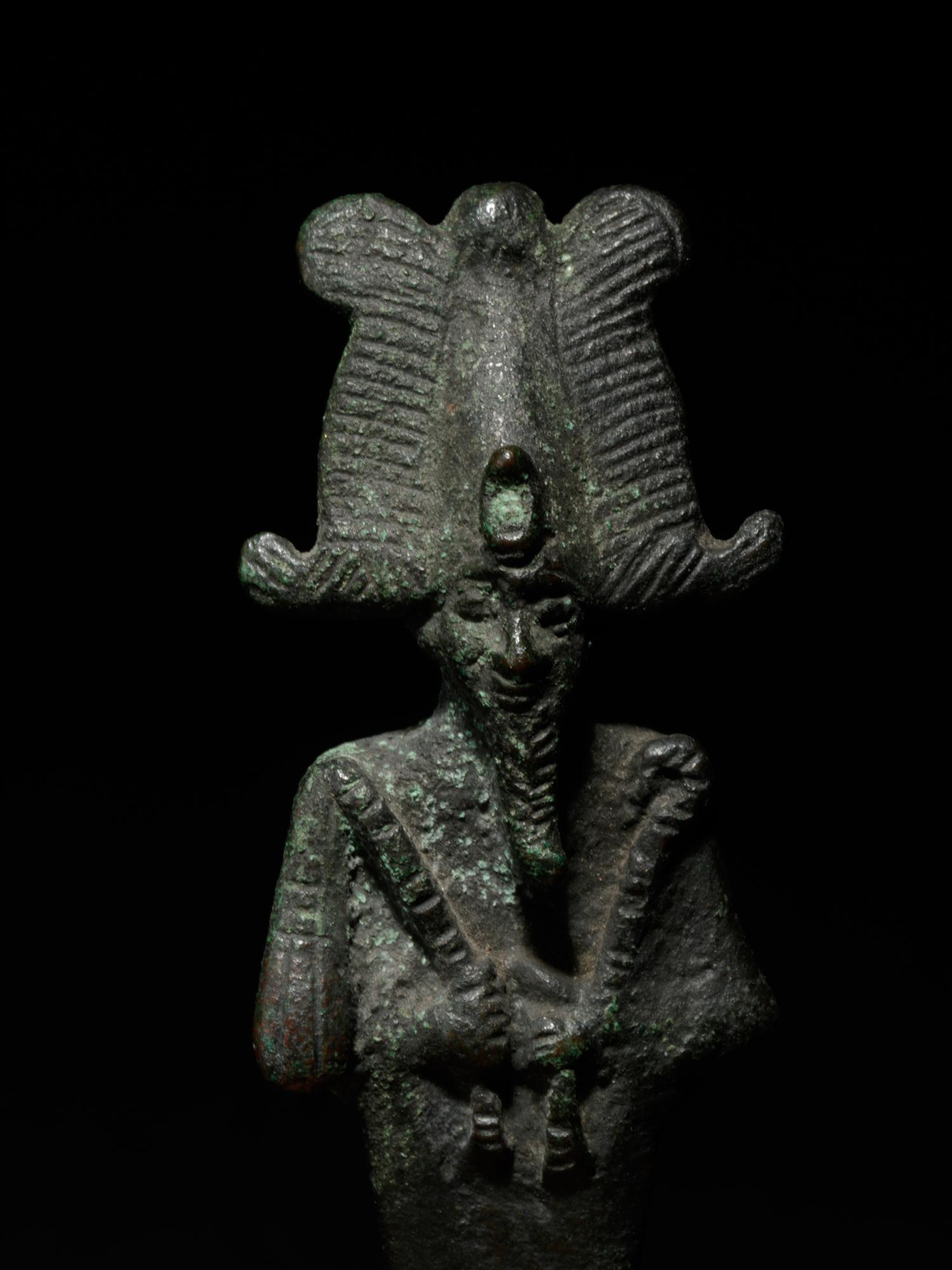 An Egyptian Bronze Ushabti and an Egyptian Bronze Osiris
