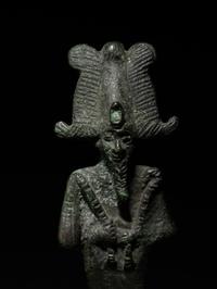 An Egyptian Bronze Ushabti and an Egyptian Bronze Osiris