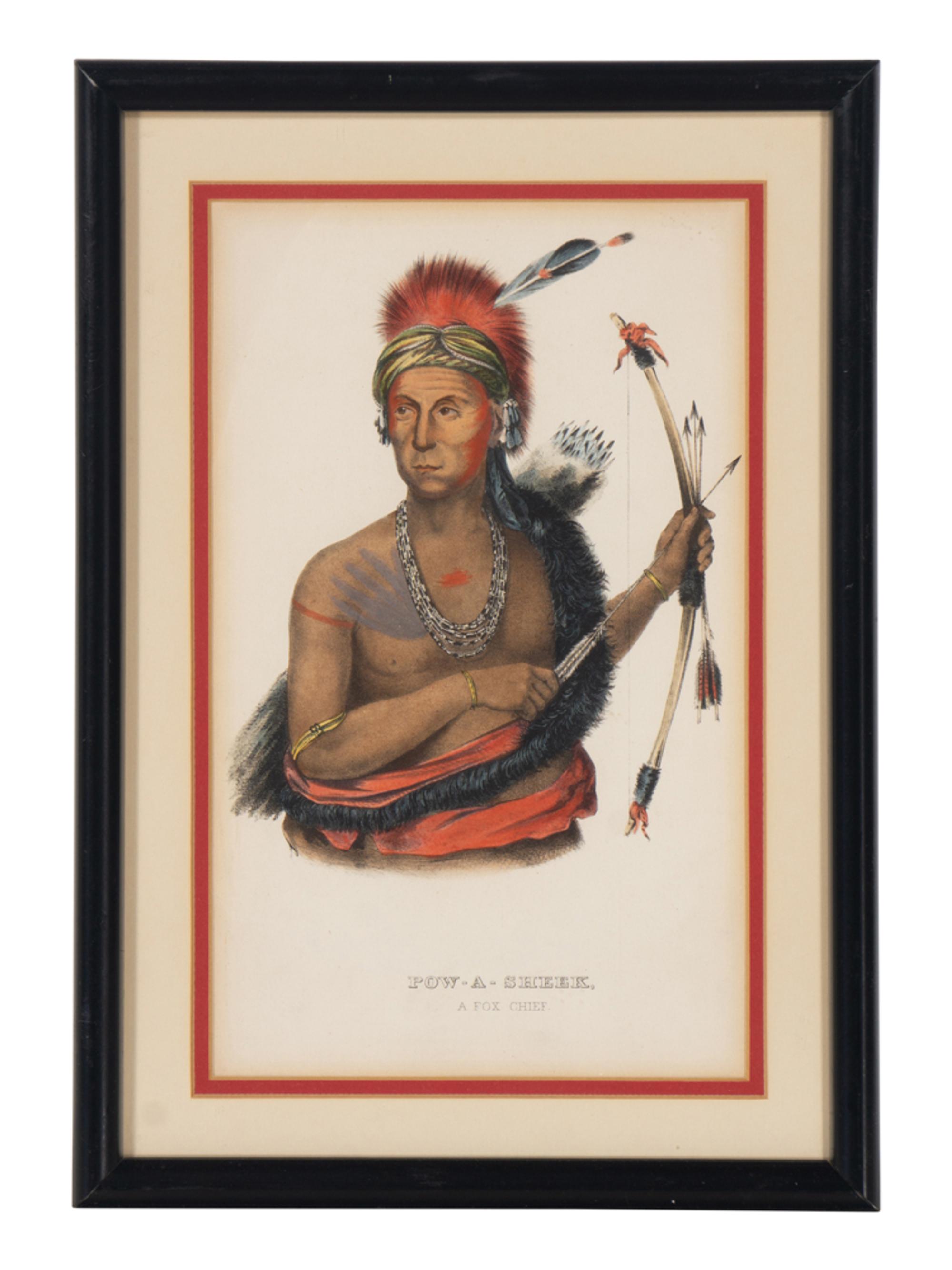 A Group of Five McKenney & Hall and George Catlin Prints