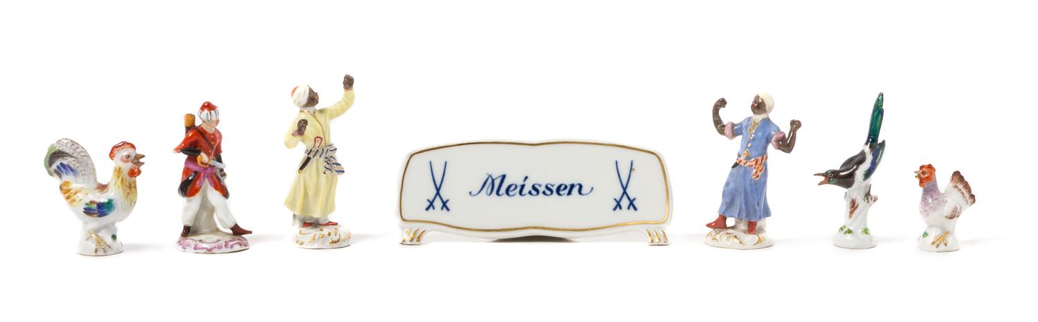 A Collection of Meissen Porcelain Articles Width of first 4 1/2 inches. — 19TH/20TH CENTURY