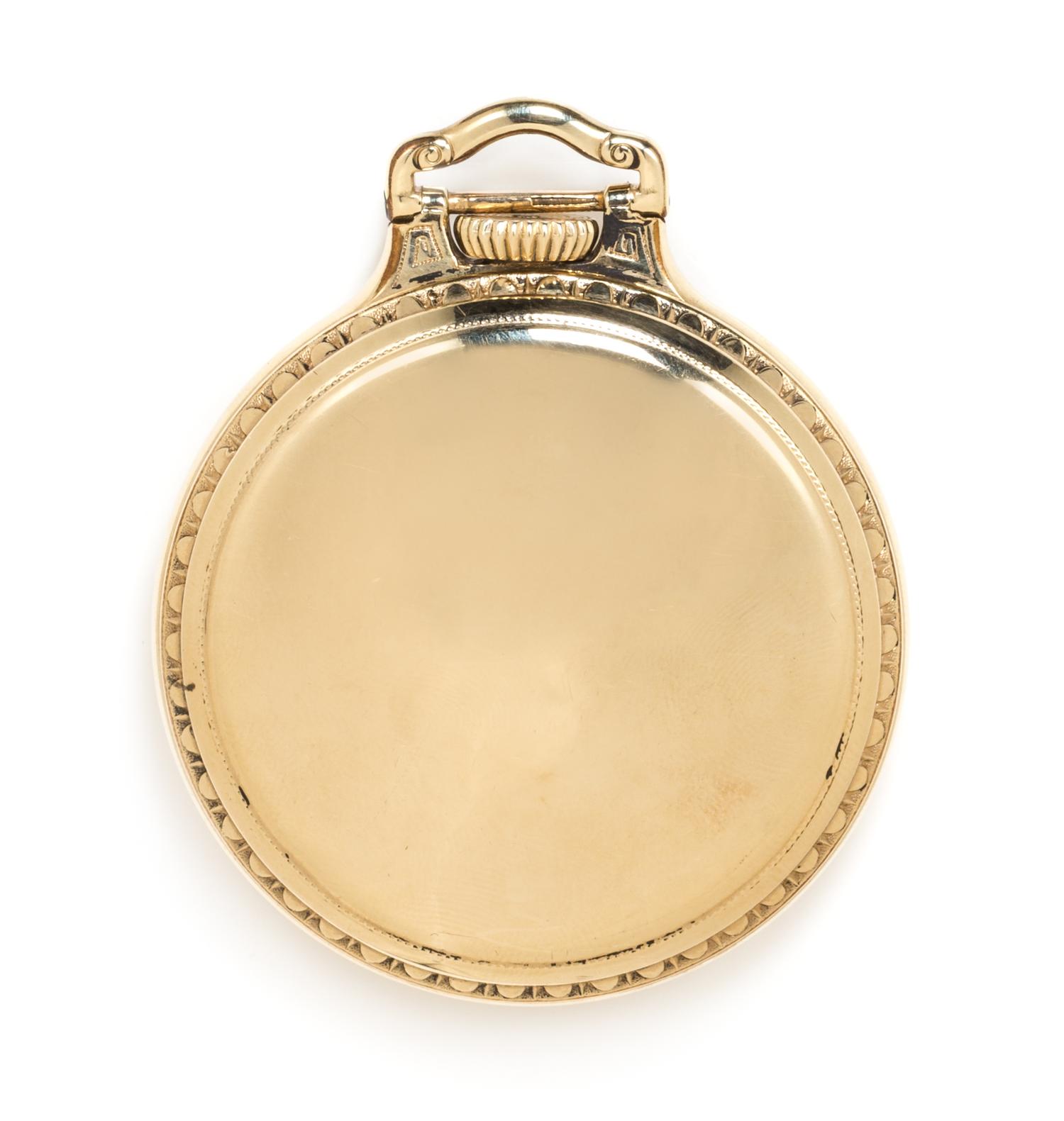 A Gold Filled Open Face 'Railroad Service' Pocket Watch, Hamilton, Circa 1921, 61.10 dwts.