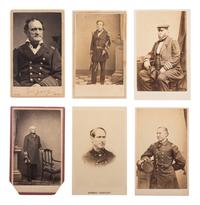[CIVIL WAR]. A group of 6 CDVs of US Navy flag officers, comprising:
