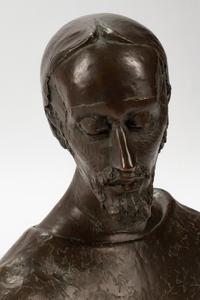 A Patinated Bronze Bust of a Man