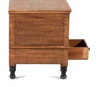 A Grain Paint Decorated and Part Ebonized Three-Drawer Blanket Chest