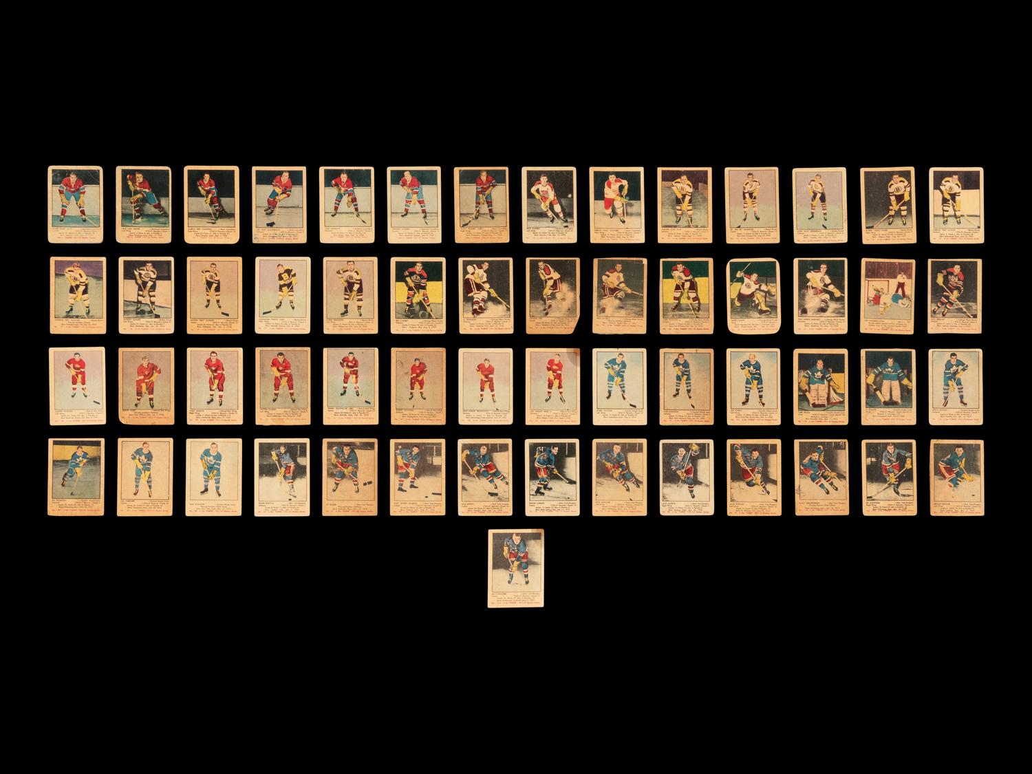 A Collection of Over 50 1951-52 Parkhurst Hockey Cards