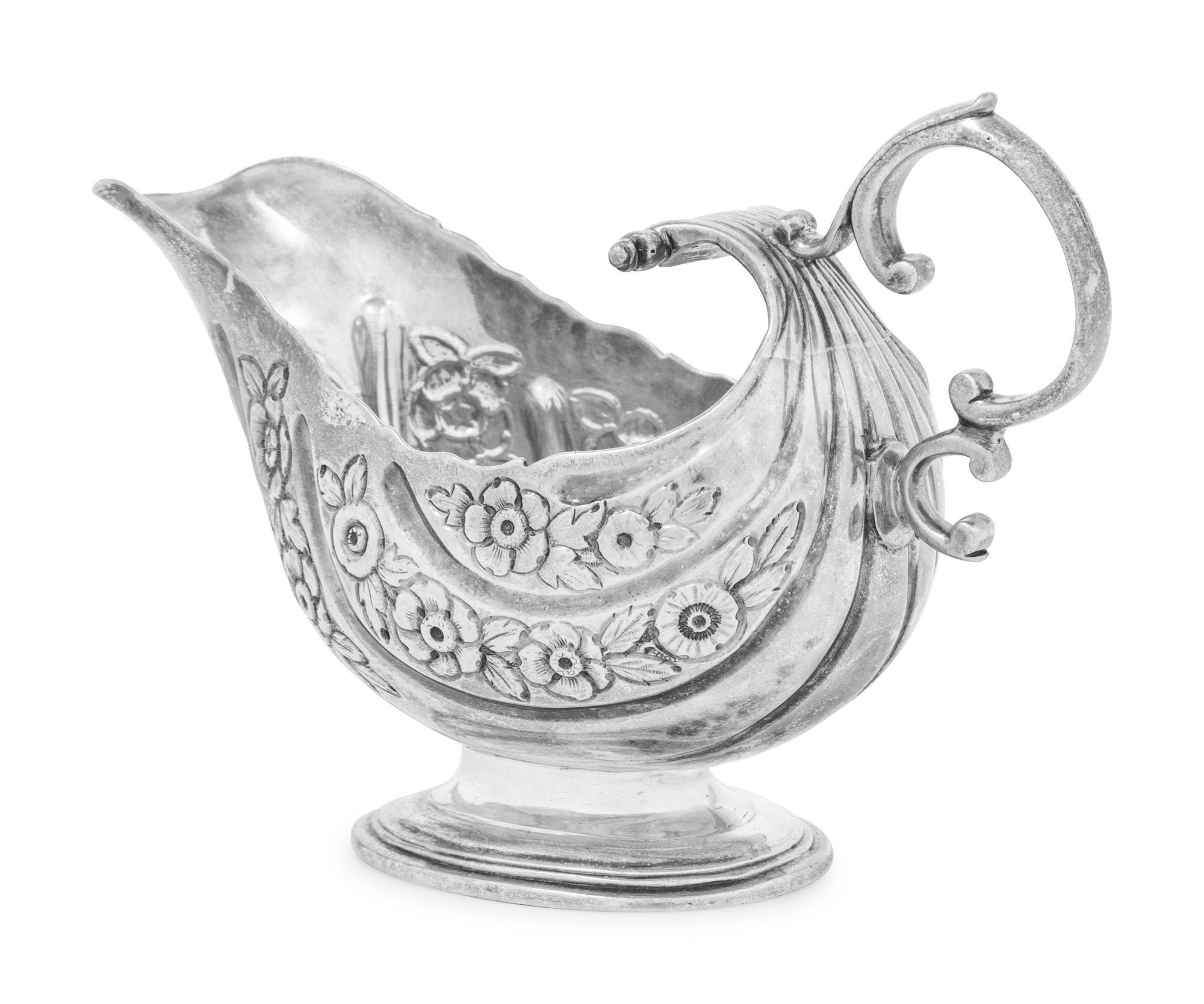 An Irish Georgian Silver Sauce Boat