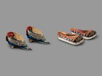 Four Chinese Embroidered Silk Articles