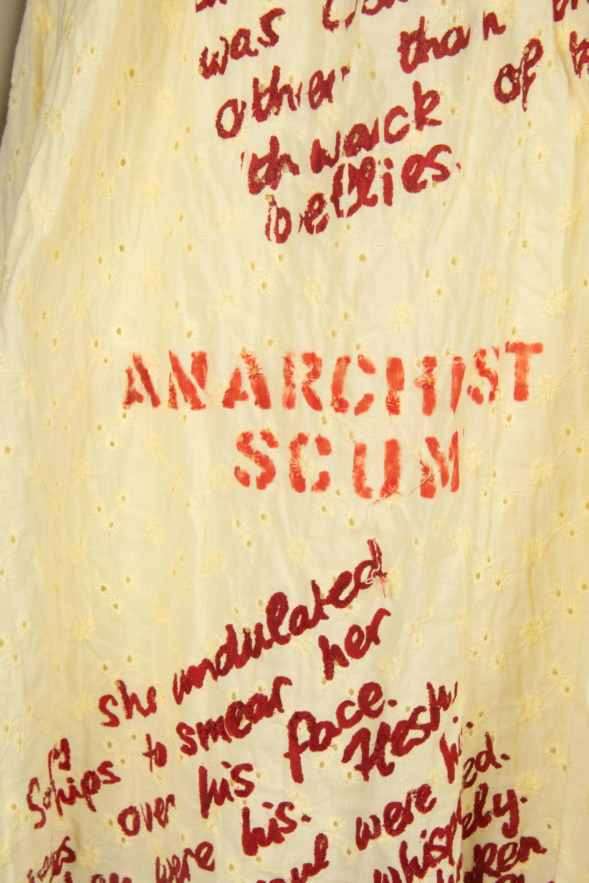 Vivienne Westwood / Malcolm McLaren Seditionaries Yellow "Anarchist Scum" Dress 1976-77