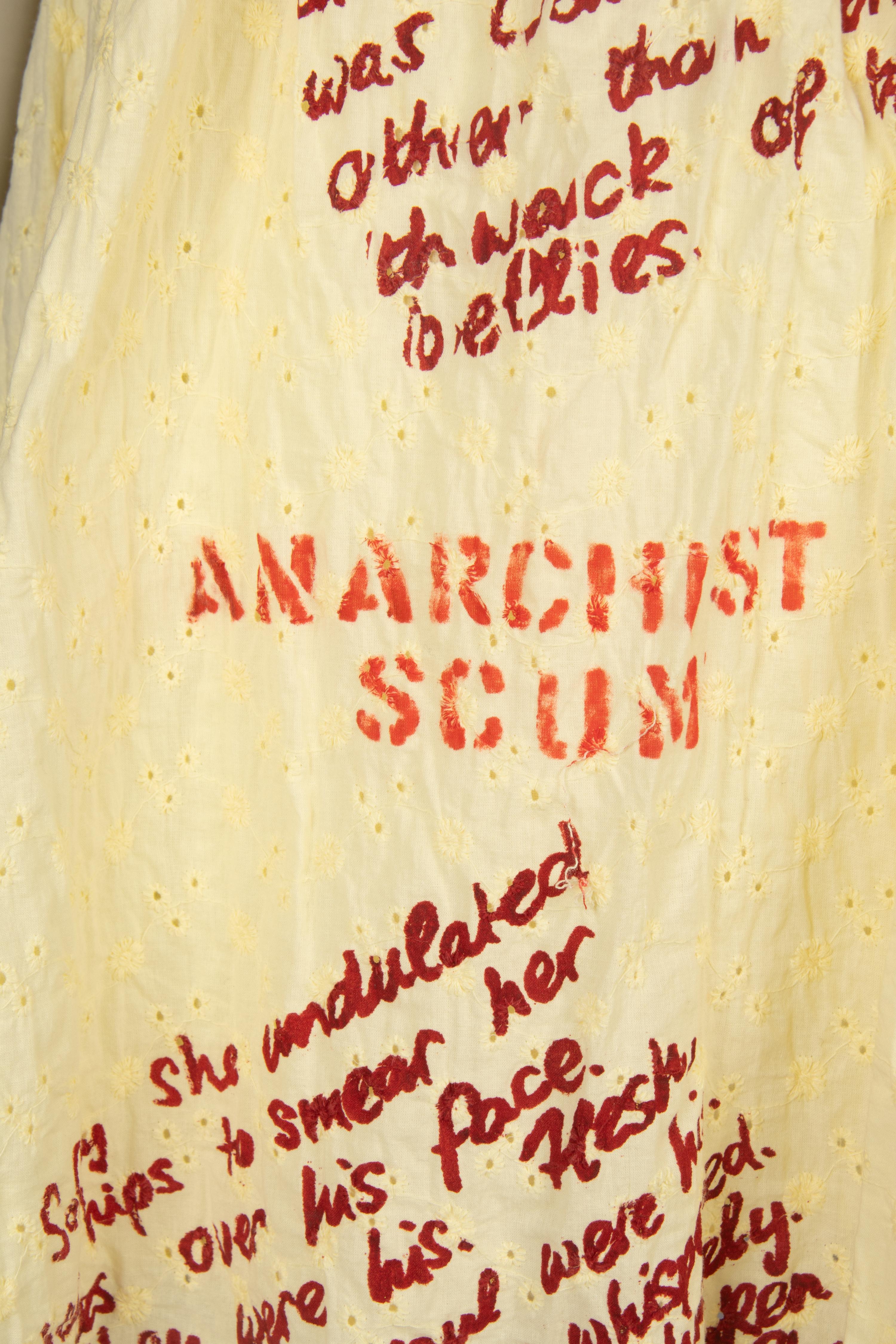 Vivienne Westwood / Malcolm McLaren Seditionaries Yellow "Anarchist Scum" Dress 1976-77