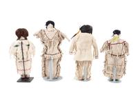 Apache and Plains Beaded Hide Dolls